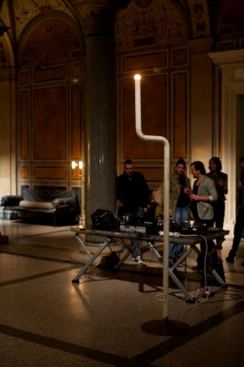 Herman Fink pole lamp DJ ART PARTY VIENNA