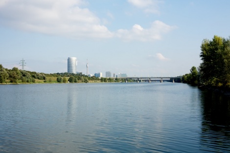 vienna new city from donauinsel