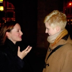 anna p. and astrid talk after the show