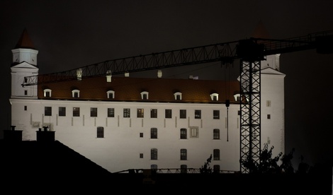 Bratislava Castle in Fog