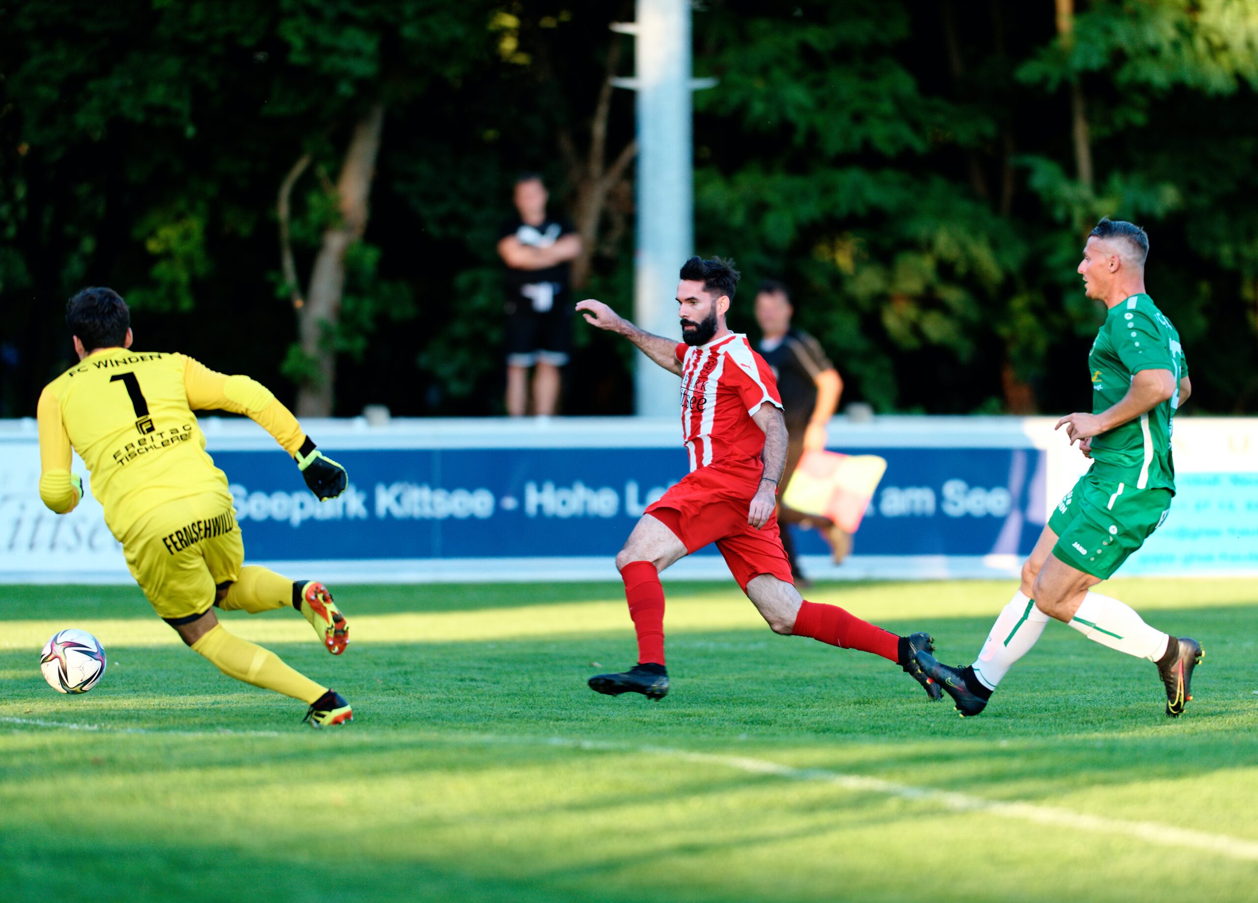 Juraj Fuska in front of goal
